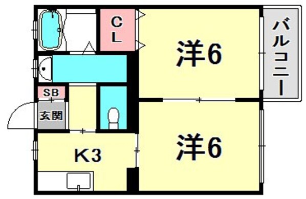 中山手ガーデンパレスＣ棟の物件間取画像